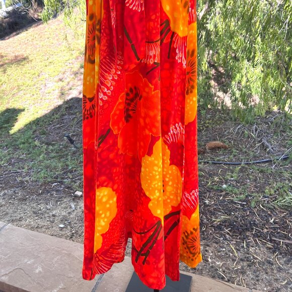 60's Hilo Hattie Dress - Maxi - Funky Floral - Bright & Vibrant - Size 12 - Picture 9 of 11